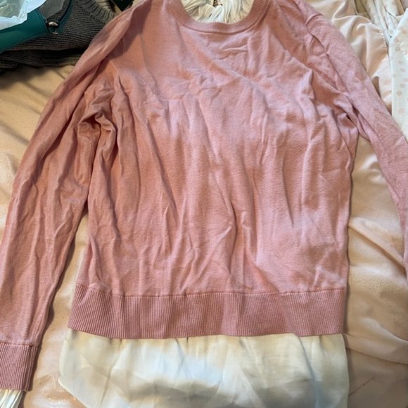 Ted Baker Kaarina pink Pleated neck mockable sweater size 2 PLEASE READ - Picture 4 of 13